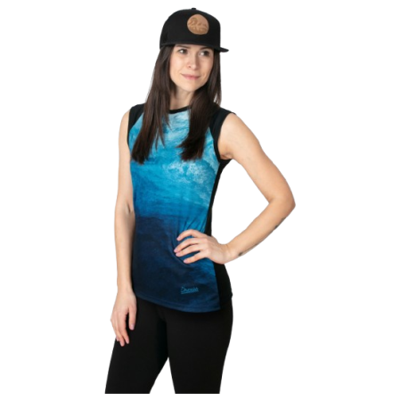 Damenunterhemd Drexiss Full Ocean Coolmax blau/schwarz