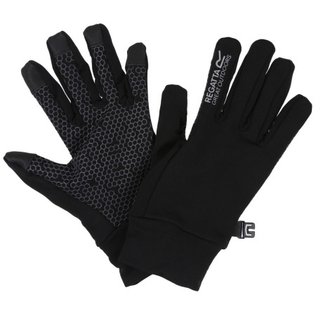 Kinderhandschuhe Regatta Grippy Gloves II schwarz/grau Black/Dark Grey