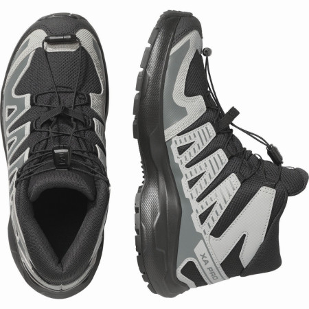 Kinderschuhe Salomon Xa Pro Mid Wp J Black-Sedona Sage-Wrought Iron