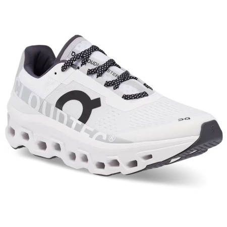 Herren Laufschuhe On Running Cloudmonster weiß/schwarz All White