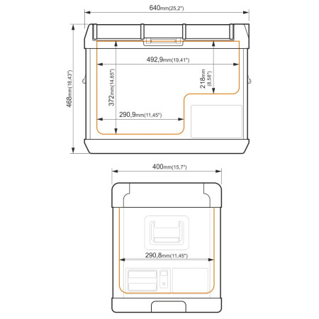 Kompressor-Kühlschrank Yolco GCX47