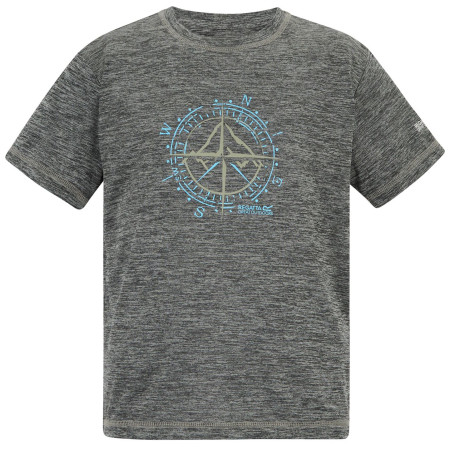 Kinder-T-Shirt Regatta Alvarado Black Marl grau Black Marl