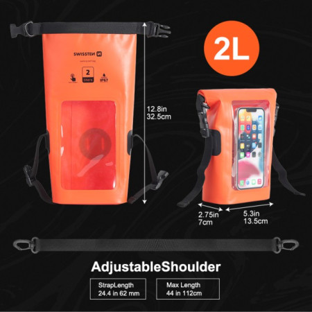 Wasserdichte Hülle Swissten WATERPROOF ORANŽOVÉ (2L)