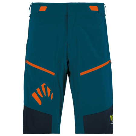 Herrenshorts Karpos Rapid Baggy Short schwarz Indigo B./Black/Green Fluo