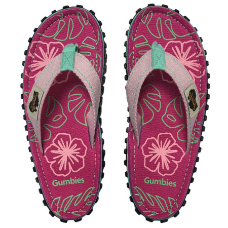 Damen Flip-Flops Gumbies Blush Hibiscus rosa růžová
