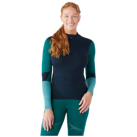 Damen-Funktionsshirt Smartwool W Intrknt Thrml Mrn Bl Colorbl 1/4 Zip