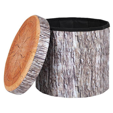 Hocker Bo-Camp Ottoman Round braun TreeTrunkBrown