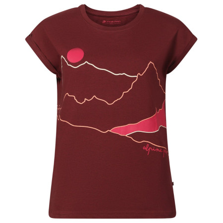 Damen-T-Shirt Alpine Pro Nogera weinfarbe WINETASTING VARIANTA PA