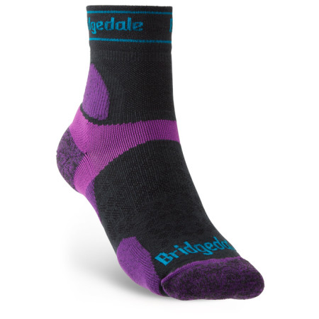 Damensocken Bridgedale UL T2 MS 3/4 Crew Women's schwarz/lila Charcoal/Purple/