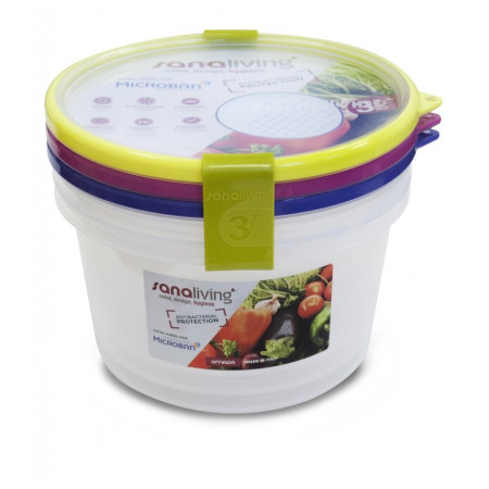Schüssel-Set Omada Sanaliving Box Set 3x o18x10,5cm/1,6L