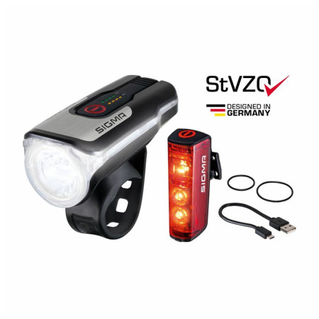 Vorder- / Rücklicht Sigma Aura 80 USB + Blaze schwarz