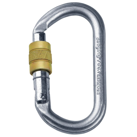 Karabiner Singing Rock ovale Stahlschraube