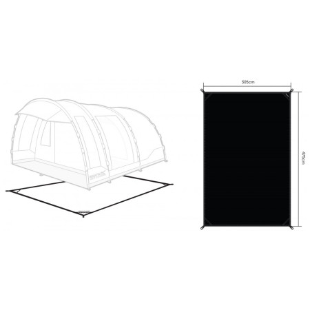 Bodenplane Regatta Vanern 4 Footprnt schwarz