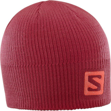 Mütze Salomon Logo Beanie rot BikingRed