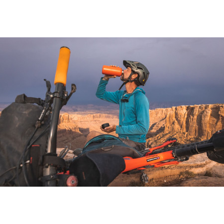 Edelstahlflasche Klean Kanteen Wide w/Wide Loop Cap - brushed stainless 1182 ml