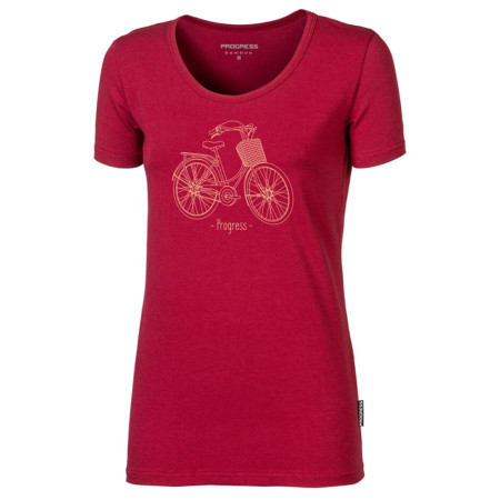 Damen-T-Shirt Progress Sasa "Citybike" rot višňová