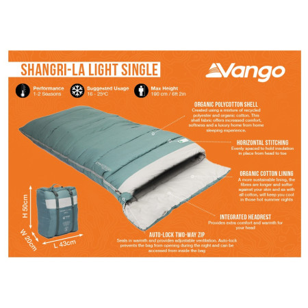 Deckenschlafsack Vango Shangri-La Light Single