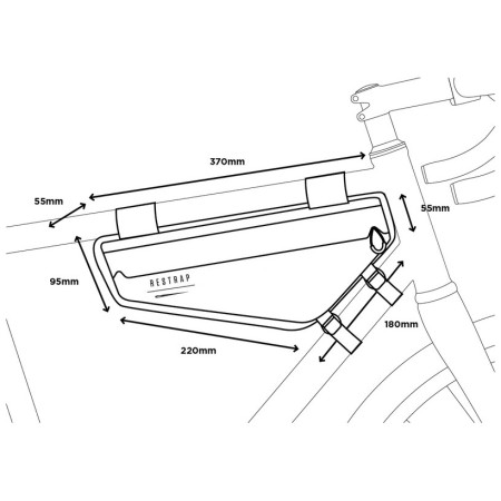 Fahrradtasche für den Rahmen Restrap Frame bag Small