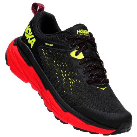 Herren Laufschuhe Hoka Challenger Atr 6 Gtx schwarz/orange Black/GreenSheen