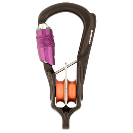 Karabiner DMM Revolver Rig Twin Durolock schwarz Matt Grey/Purple