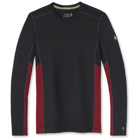 Herren-Funktionsshirt Smartwool Merino Sport 150 Long Sleeve Crew schwarz/rot TibetanRedHeatherBlack