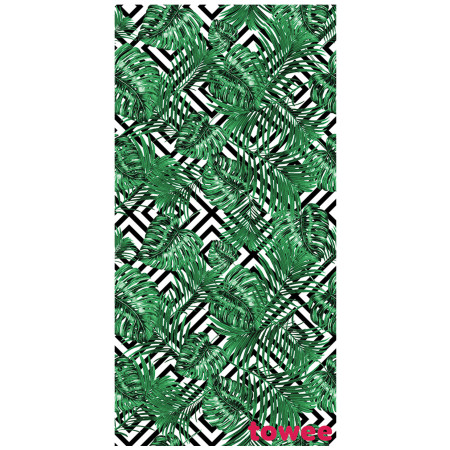 Schnelltrocknendes Handtuch Towee Monstera 80x160 cm weiß/grün Monster