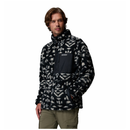 Herren-Sweatshirt Columbia Winter Pass™ Reversible Fleece schwarz Black Geostripe Tonal, Black