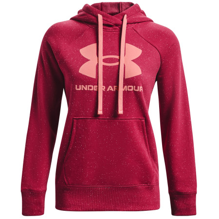 Damen-Sweatshirt Under Armour Rival Fleece Logo Hoodie rosa Black Rose / Posh Pink / Posh Pink