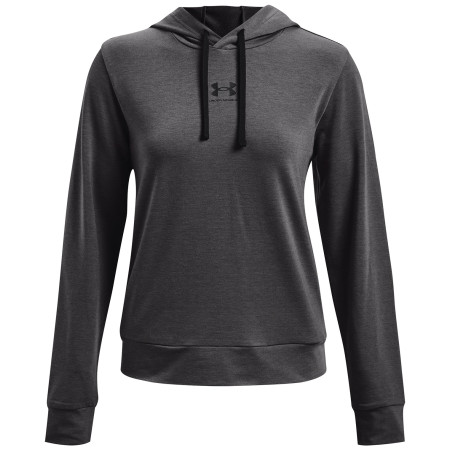 Damen-Sweatshirt Under Armour Rival Terry Hoodie 2024 grau Jet Gray / Mod Gray / Black
