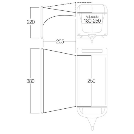 Vordach Vango AirBeam Sky Canopy for Caravan & Motorhomes 2.5M