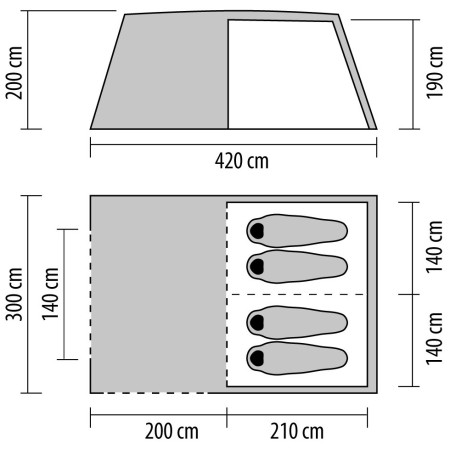 Familienzelt Coleman Cook 4