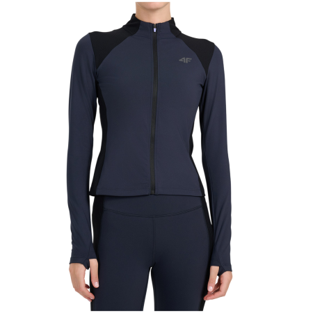 Damen Funktions-Sweatshirt 4F Sweatshirt Fnk F0917 schwarz Deep Black