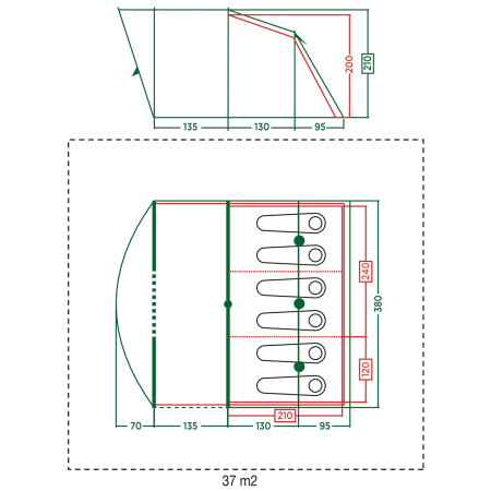Familienzelt Coleman Vail 6