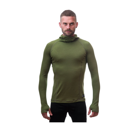 Herren-Funktionsshirt Sensor Merino DF langärmelig mit Kapuze