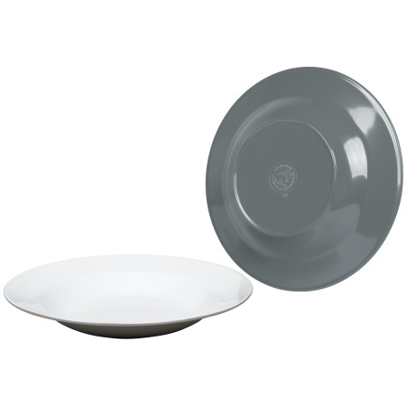 Teller-Set Bo-Camp Deep plate Two tone - 4Stk grau Grey