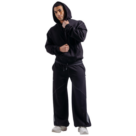 Herren Funktions-Sweatshirt Nebbia Zipper Hoodie with Embroidery Primal