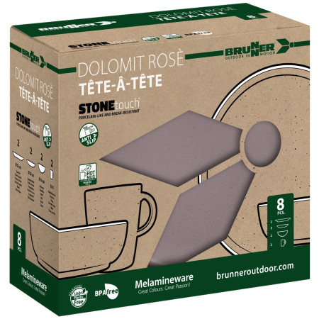 Geschirrset Brunner Dolomit Set tete-a-tete