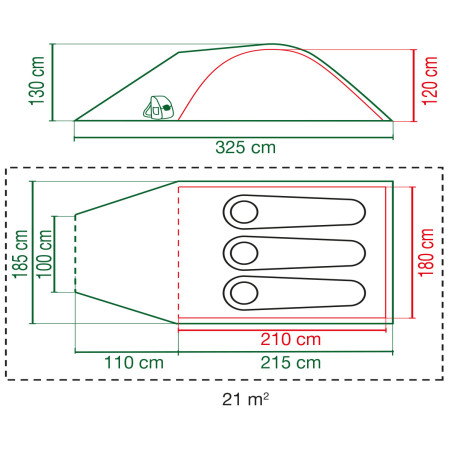 Zelt Coleman Darwin 3+ 2022