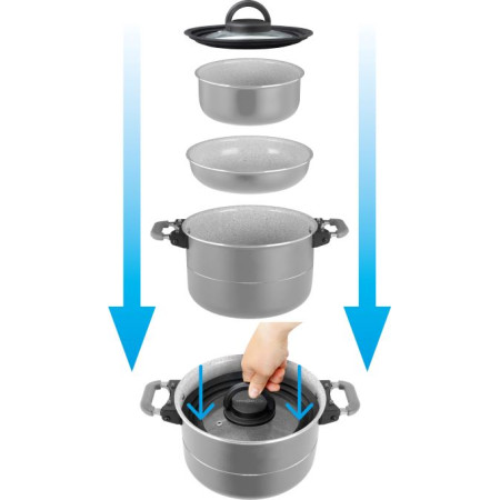 Geschirrset Brunner Fusion 7+1 Ø 22 cm