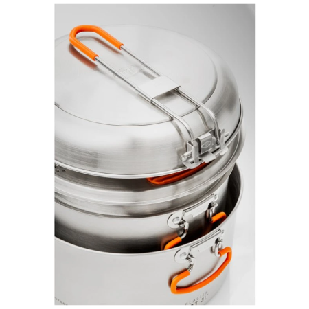 Geschirrset GSI Outdoors Glacier Stainless Base Camper Medium