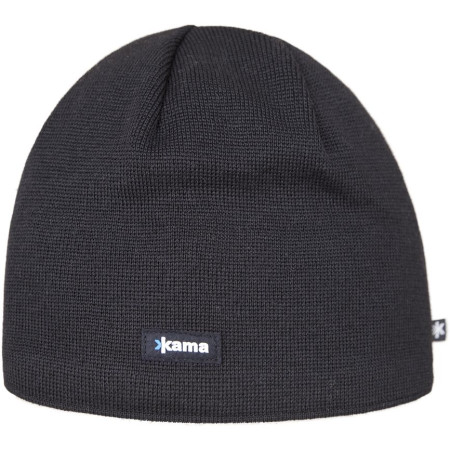 Merino-Strickmütze Kama AW19 schwarz Black