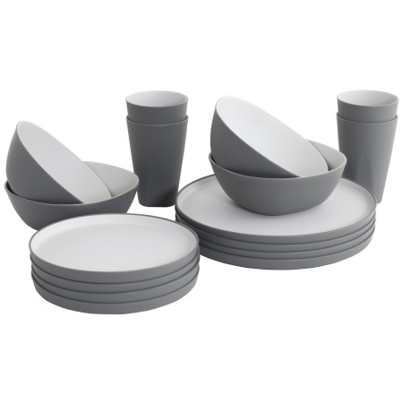 Geschirrset Outwell Gala 4 Person Dinner Set grau Grey Mist