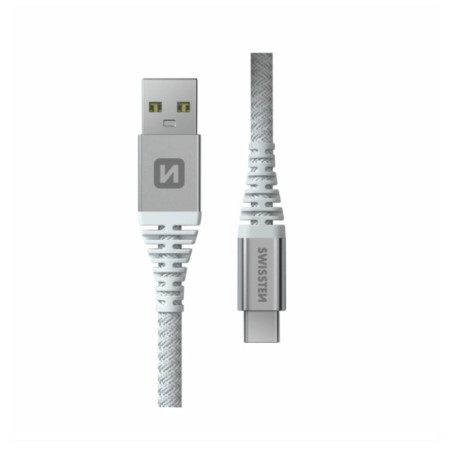 Kabel Swissten Kevlar USB / USB-C 1,5 m weiß white