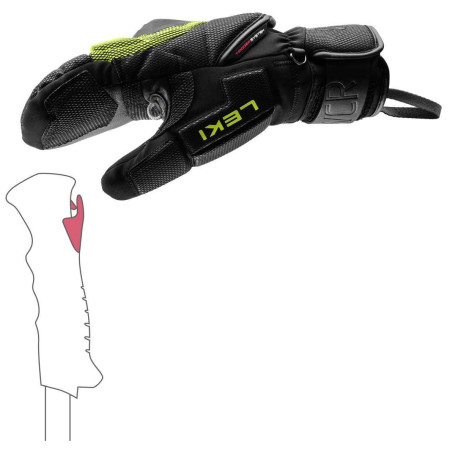 Skihandschuh Leki WCR Coach 3D Mitt