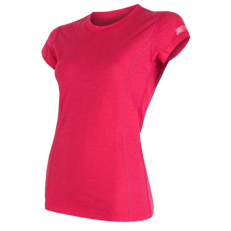 Damen-T-Shirt Sensor Merino Wool Active kr.r. rosa Magenta
