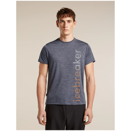 Herren-Funktionsshirt Icebreaker Merino Blend 125 Cool-Lite™ Sphere SS Tee IB Vertical grau MIDNIGHT HTHR