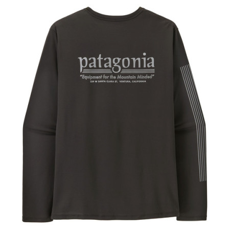 Herren-T-Shirt Patagonia M's L/S Cap Cool Daily Shirt - Hut Tripper schwarz Black