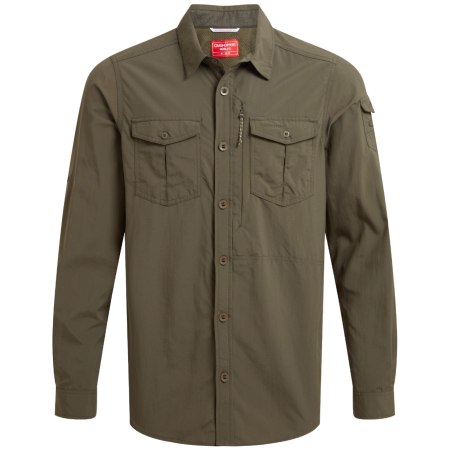 Herrenhemd Craghoppers NosiLife Adventure Long Sleeved Shirt III grün Woodland Green