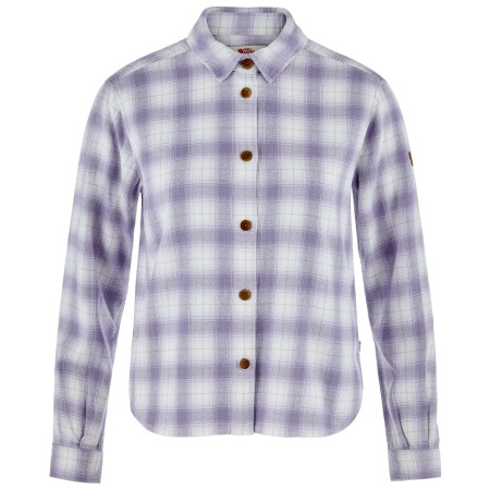 Damenhemd Fjällräven Övik Boxy Flannel Shirt W weiß/lila Eggshell-Lavender Mist