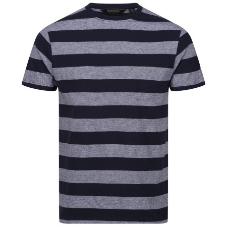 Herren-T-Shirt Regatta Ryeden grau Navy/WhitStr